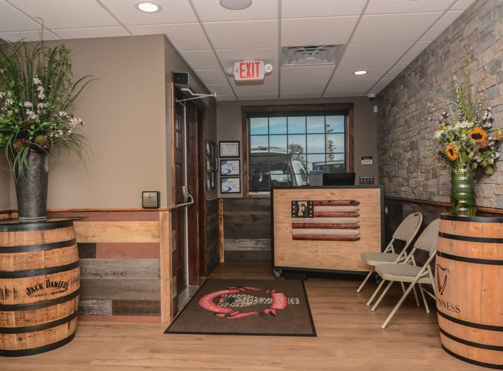 Fireside Restaurant entrance hostess stand