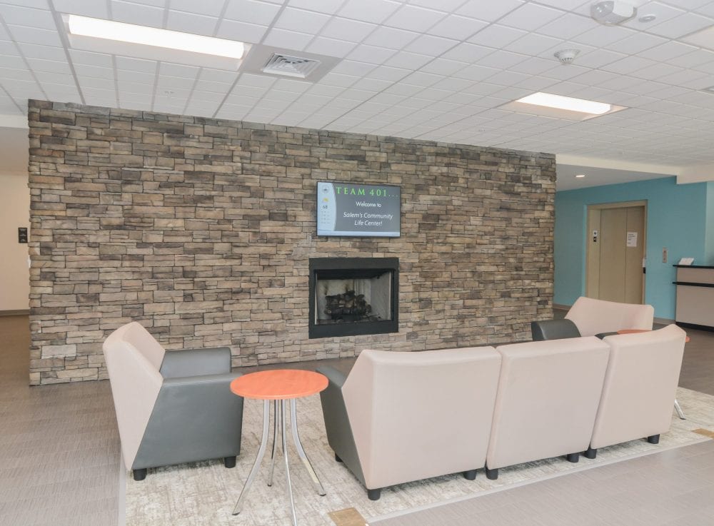 Salem Community Life Center common area lobby