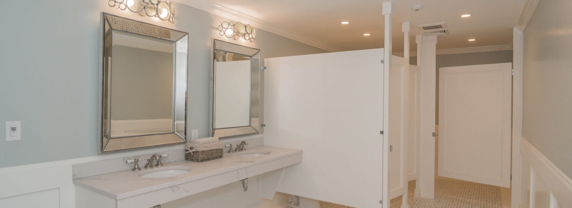bathroom with double sinks