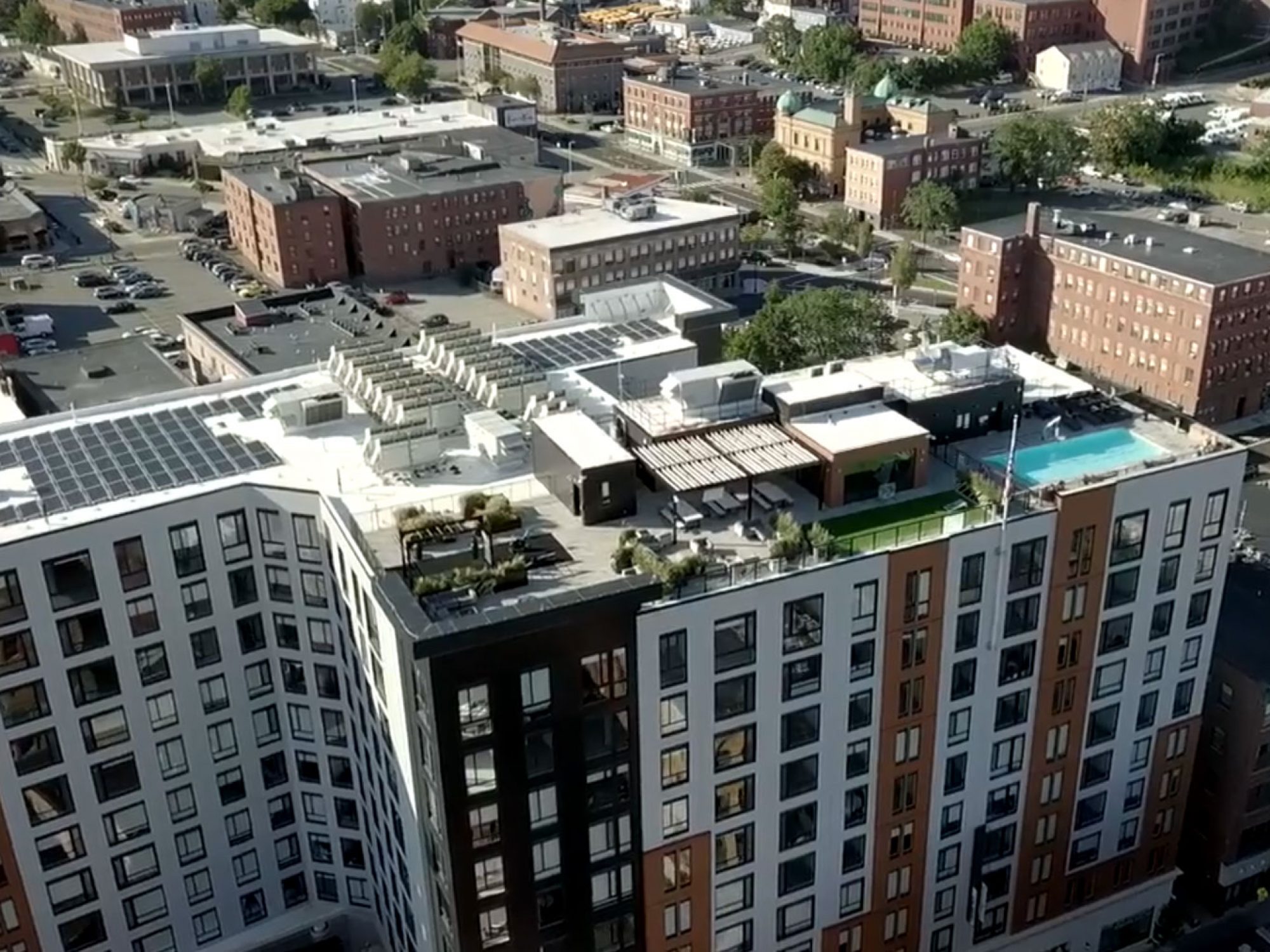 Caldwell arial view of rooftop