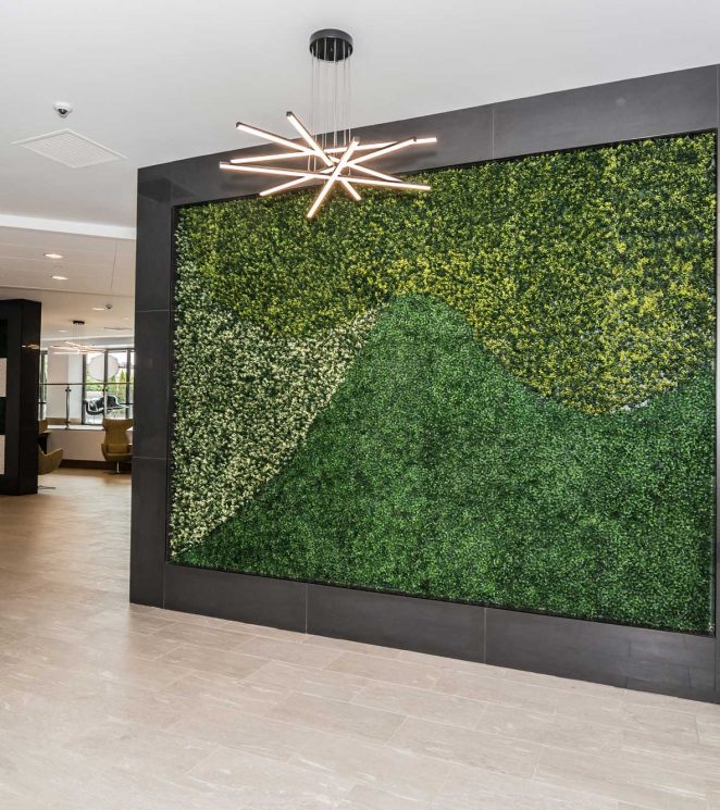 480 Main St Malden lobby green artwork