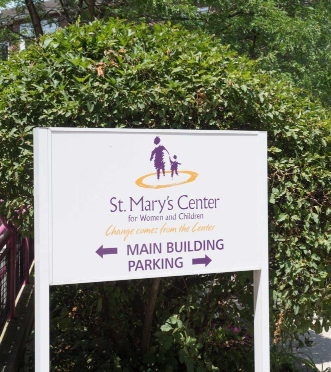 St Mary Center for Women and Children sign