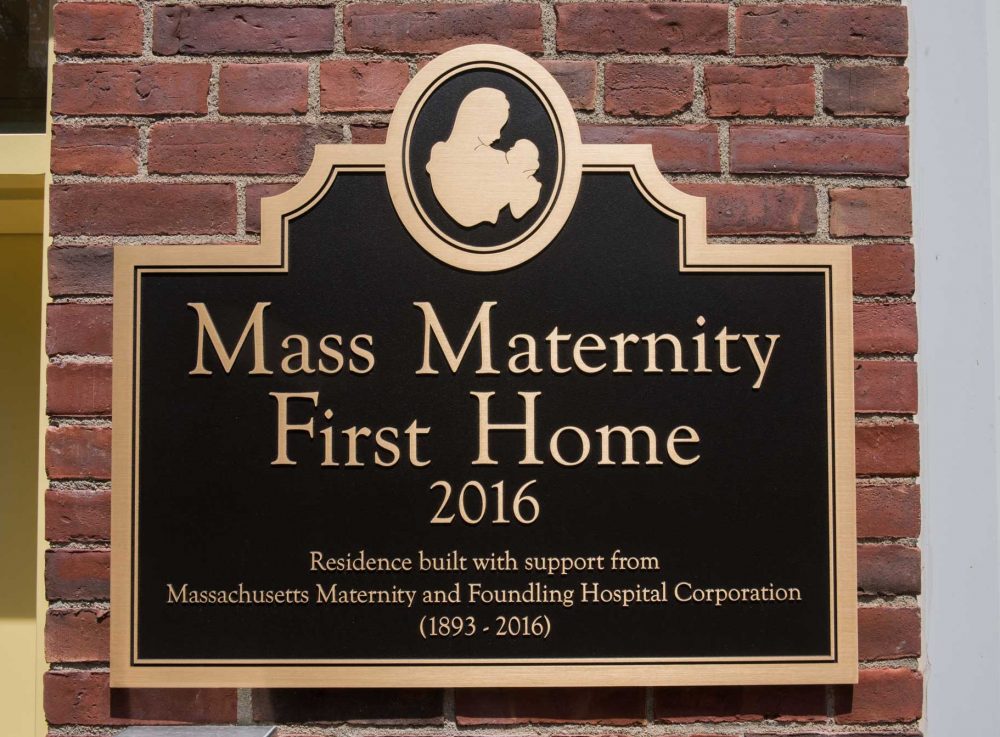 Mass Maternity First Home sign