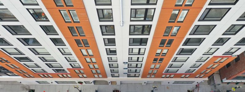 Caldwell Vertical view from roof looking down